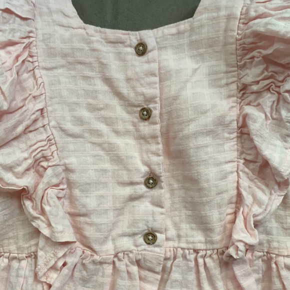 2/$25 Jessica Simpson Embroidered Florian Plaid Blouse with Ruffles - Picture 4 of 6